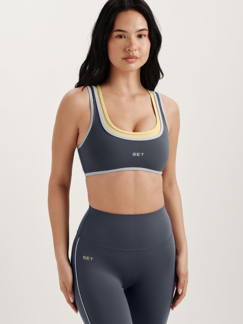 SET Active BREATHE 1.0 LAYER SCOOP BRA - HIMALAYA Size MHimalaya / M